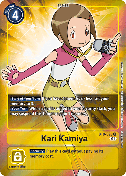 Digimon Card New Awakening Kari Kamiya Alt Art BT8-090 U