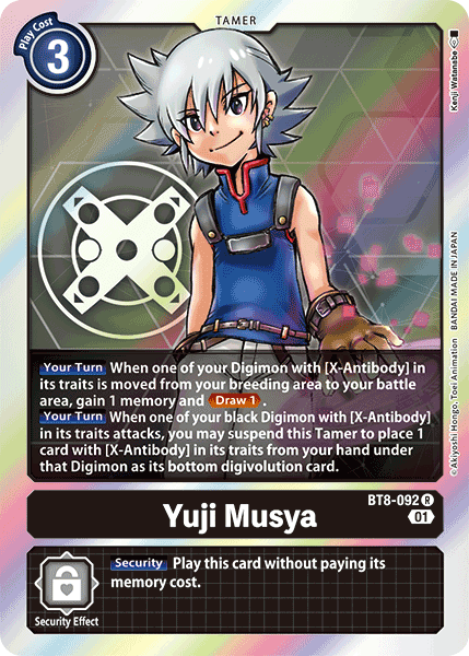 Digimon Card New Awakening Yuji Musya BT8-092 R