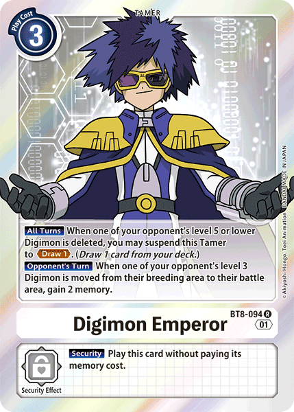 Digimon Card New Awakening Digimon Emperor BT8-094 R