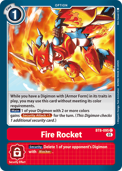 Digimon Card New Awakening Fire Rocket BT8-095 C