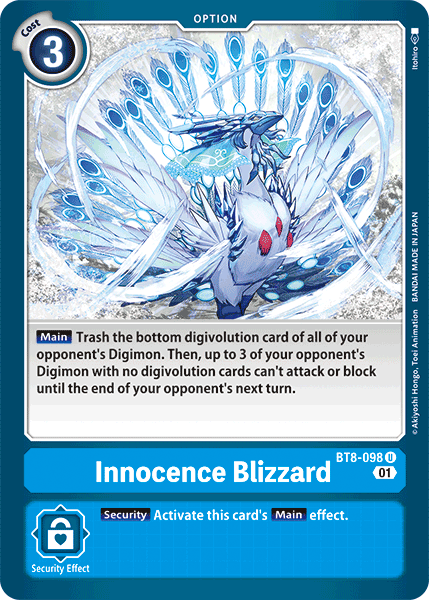 Digimon Card New Awakening Innocence Blizzard BT8-098 U