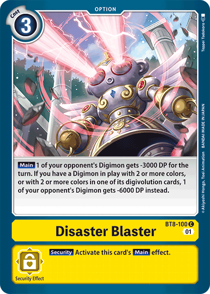 Digimon Card New Awakening Disaster Blaster BT8-100 C