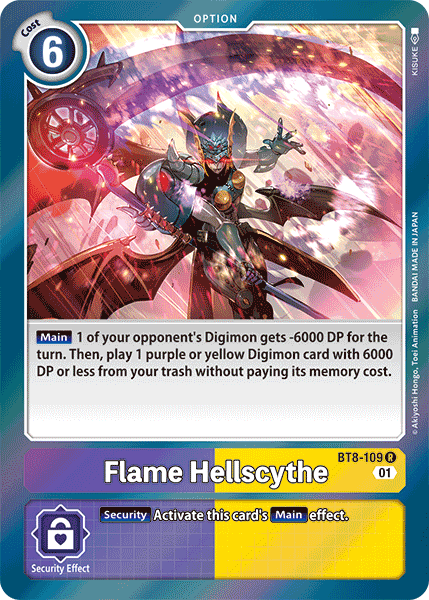 Digimon Card New Awakening Flame Hellscythe BT8-109 R