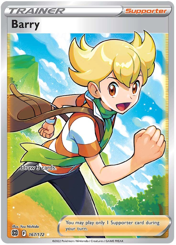 Pokemon Card Brilliant Stars 167/172 Barry Full Art *M*