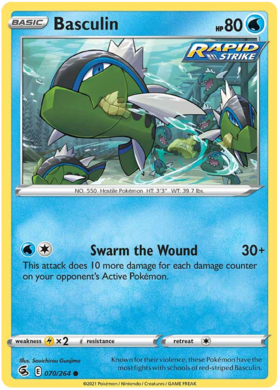 Pokemon Card Fusion Strike 070/264 70/264 Basculin Common