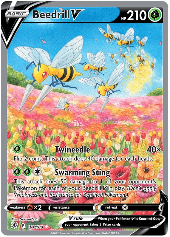 Pokemon Card Astral Radiance 161/189 Beedrill V Alternate Art