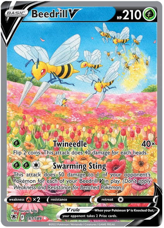 Pokemon Card Astral Radiance 161/189 Beedrill V Alternate Art