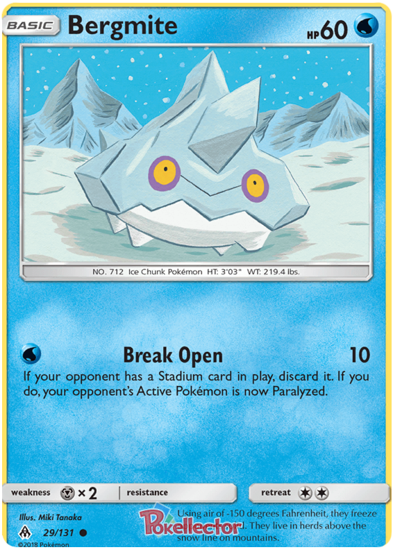 Pokemon Card Forbidden Light 29/131 029/131 Bergmite Common *MINT*