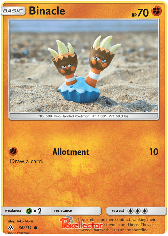 Pokemon Card Forbidden Light 66/131 066/131 Binacle Common *MINT*