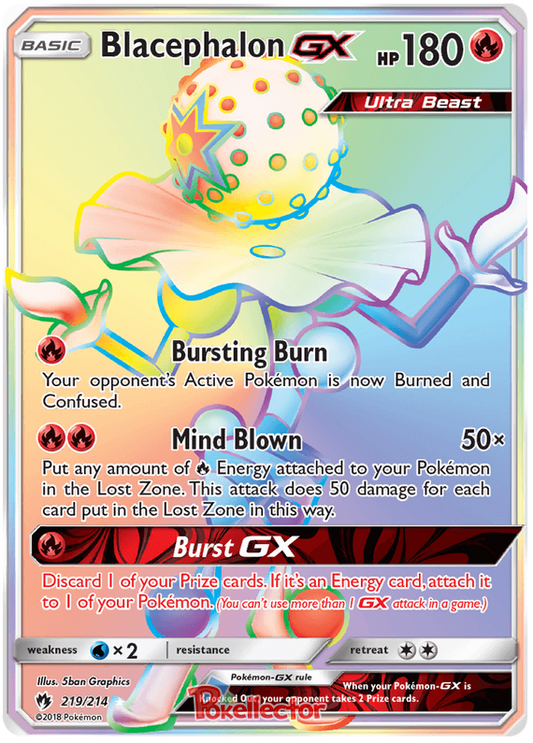 Pokemon Card Lost Thunder 219/214 Blacephalon GX Hyper Rare *MINT*