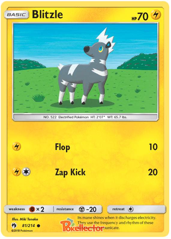 Pokemon Card Lost Thunder 81/214 081/214 Blitzle Common *MINT*