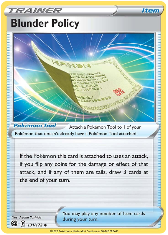 Pokemon Card Brilliant Stars 131/172 Blunder Policy Uncommon