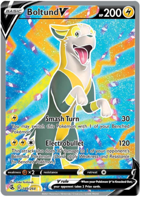 (S) Pokemon Card Fusion Strike 249/264 Boltund V Full Art