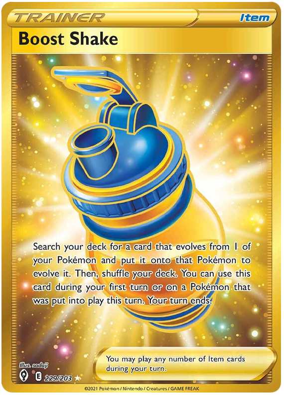 <transcy>Pokemon Card Evolving Skies 229/203 229/203 Boost Shake Item Secret Rare</transcy>