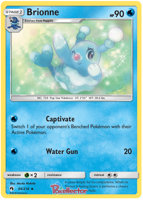 Pokemon Card Lost Thunder 66/214 066/214 Brionne Uncommon *MINT*