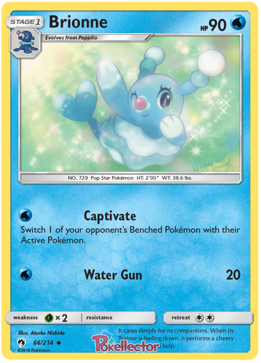 Pokemon Card Lost Thunder 66/214 066/214 Brionne Uncommon *MINT*