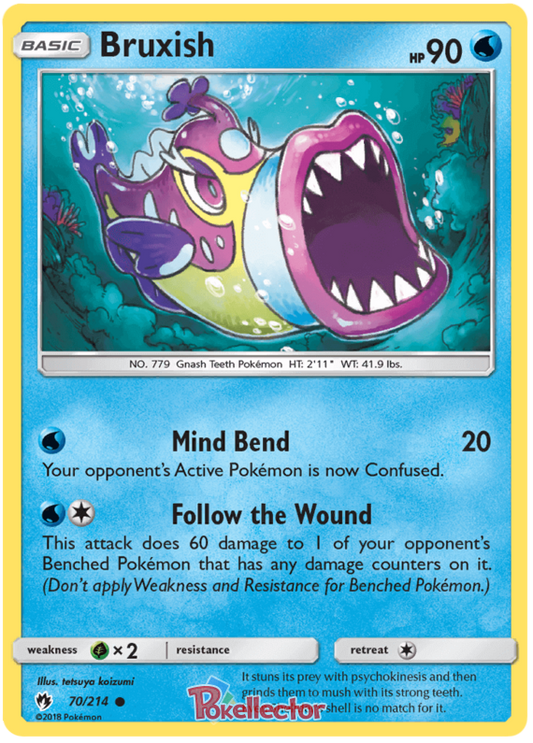Pokemon Card Lost Thunder 70/214 070/214 Bruxish Common *MINT*