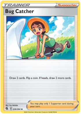 Pokemon Card Fusion Strike 226/264 Bug Catcher Uncommon