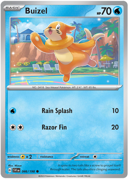 Pokemon Card Scarlet & Violet 046/198 46/198 Buizel Common *MINT*