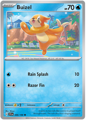 Pokemon Card Scarlet & Violet 046/198 46/198 Buizel Common *MINT*