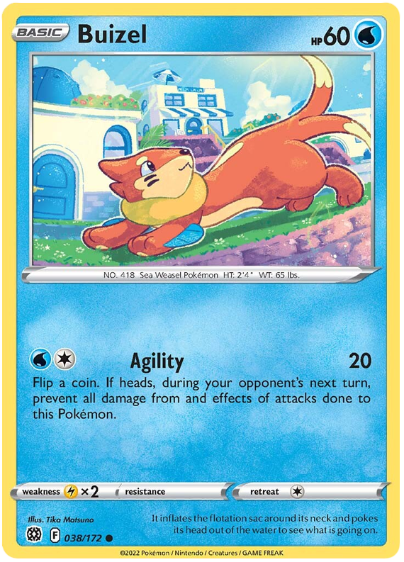 Pokemon Card Brilliant Stars 038/172 38/172 Buizel Common