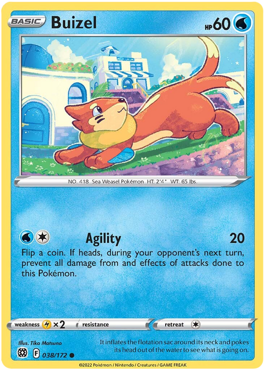 Pokemon Card Brilliant Stars 038/172 38/172 Buizel Common