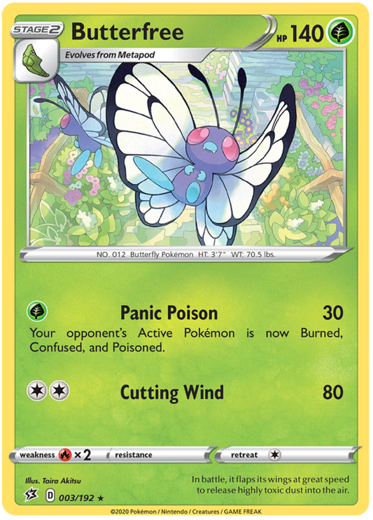 003/192 Butterfree Rebel Clash (RCL) Rare