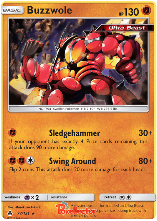 Pokemon Card Forbidden Light 77/131 077/131 Buzzwole Rare *MINT*