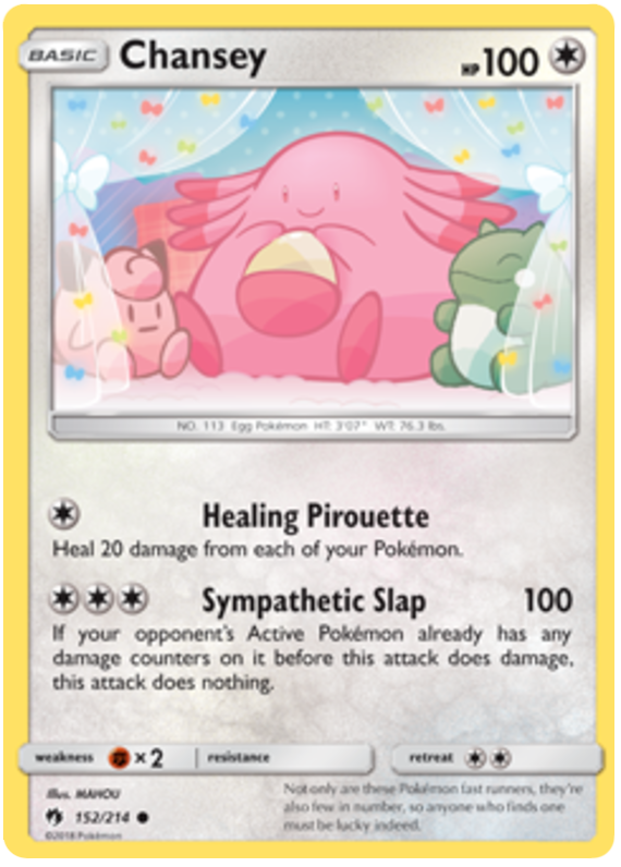 Pokemon Card Lost Thunder 152/214 Chansey Common *MINT*