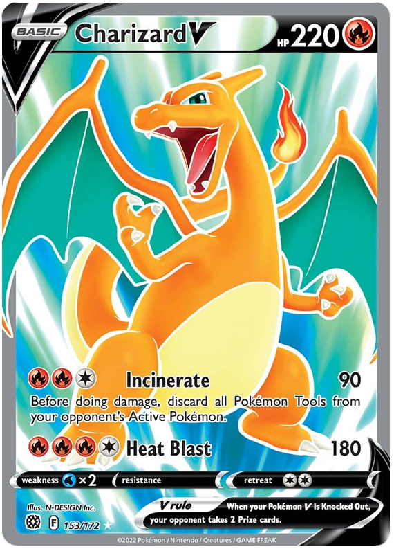 Pokemon Card Brilliant Stars 153/172 Charizard V Full Art *M*