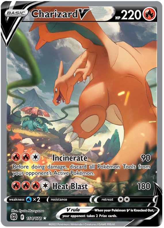 Pokemon Card Brilliant Stars 154/172 Charizard V Alternate Full Art *M*