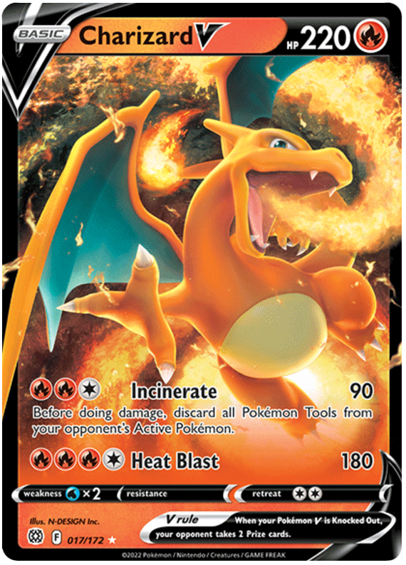 Pokemon Card Brilliant Stars 017/172 17/172 Charizard V Ultra Rare *M*