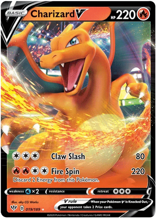 <transcy>لعبة Pokemon Card Darkness Ablaze 19/189019/189 Charizard V Ultra Rare</transcy>