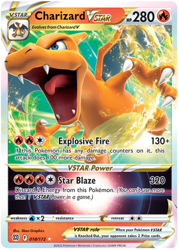 Pokemon Card Brilliant Stars 018/172 18/172 Charizard VSTAR Ultra Rare *M*