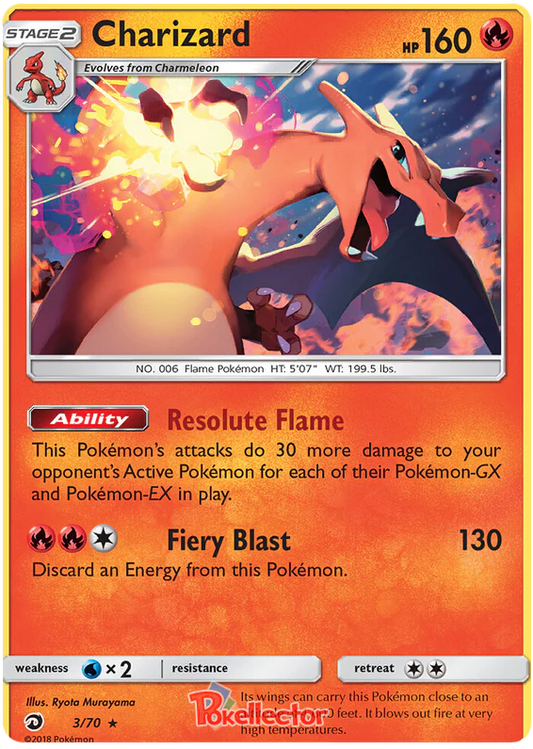 (S) Pokemon Card Dragon Majesty 3/070 003/070 Charizard Non-Holo Rare