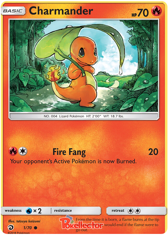 Pokemon Card Dragon Majesty 1/070 001/070 Charmander Common