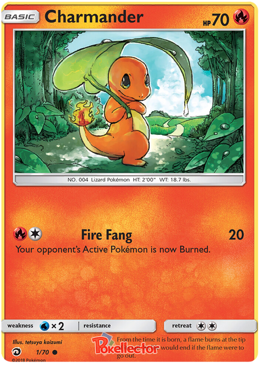 Pokemon Card Dragon Majesty 1/070 001/070 Charmander Common