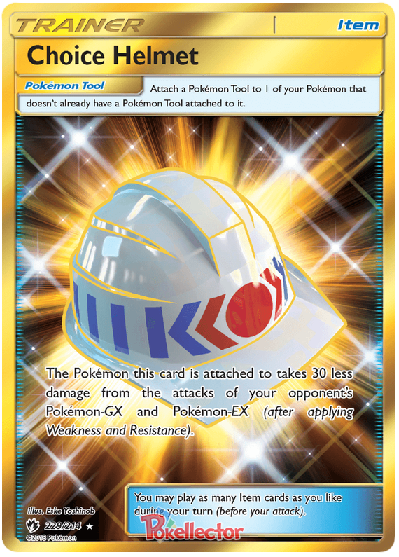 Pokemon Card Lost Thunder 229/214 Choice Helmet Item Secret Rare *MINT*