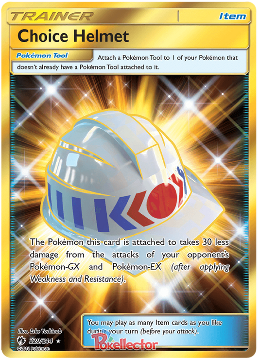 Pokemon Card Lost Thunder 229/214 Choice Helmet Item Secret Rare *MINT*