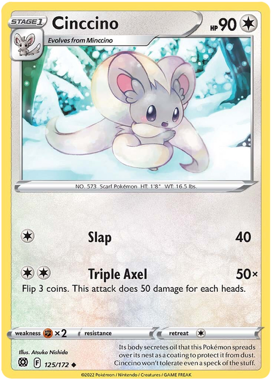 Pokemon Card Brilliant Stars 125/172 Cinccino Uncommon