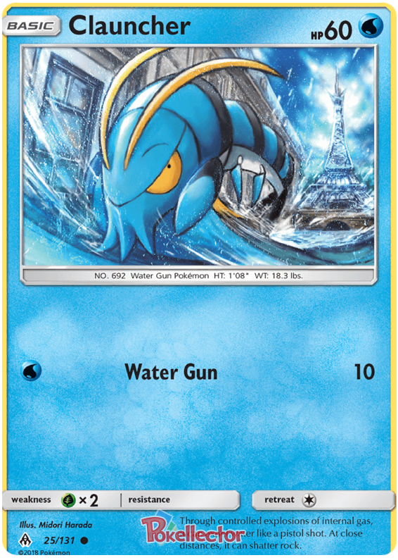 Pokemon Card Forbidden Light 25/131 025/131 Clauncher Common *MINT*