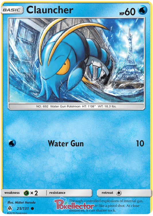 Pokemon Card Forbidden Light 25/131 025/131 Clauncher Common *MINT*