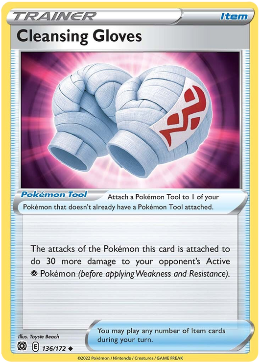 Pokemon Card Brilliant Stars 136/172 Cleansing Gloves Uncommon