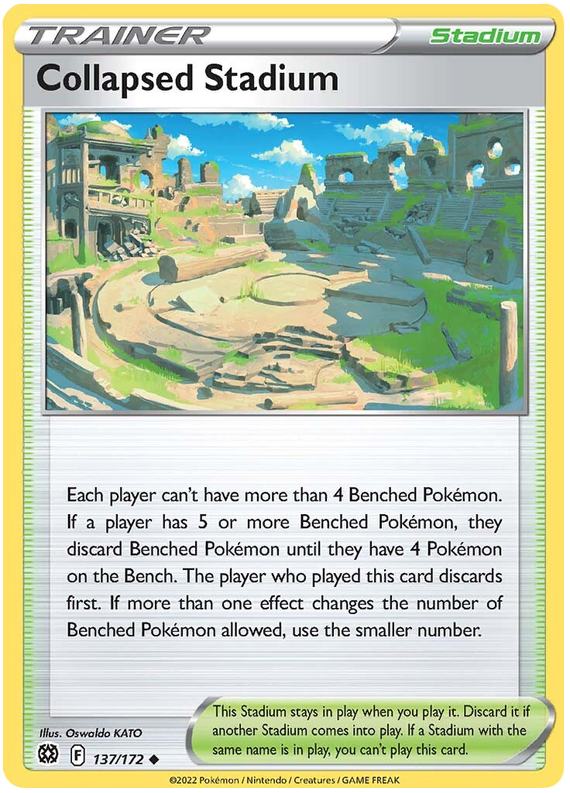 Pokemon Card Brilliant Stars 137/172 Collapsed Stadium Uncommon