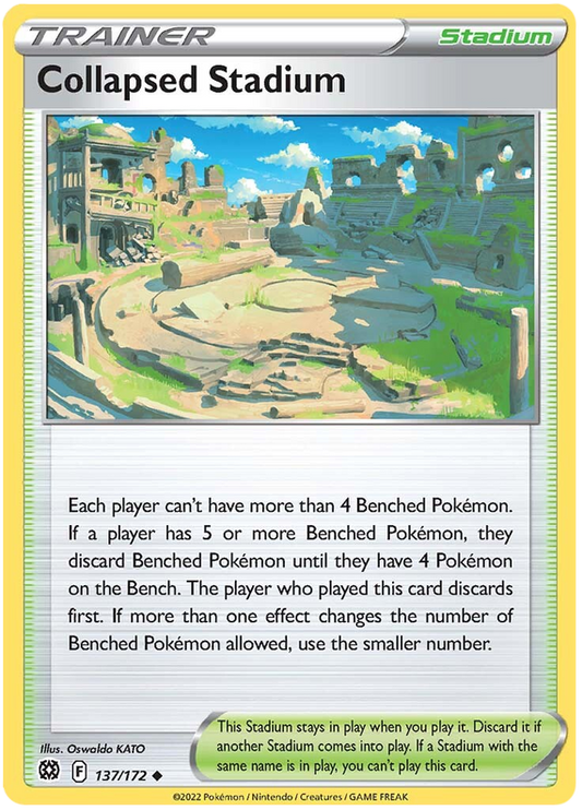 Pokemon Card Brilliant Stars 137/172 Collapsed Stadium Uncommon