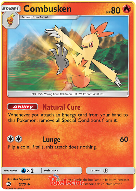 Pokemon Card Dragon Majesty 5/070 005/070 Combusken Uncommon