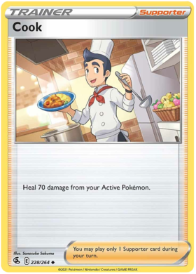 Pokemon Card Fusion Strike 228/264 Cook Uncommon