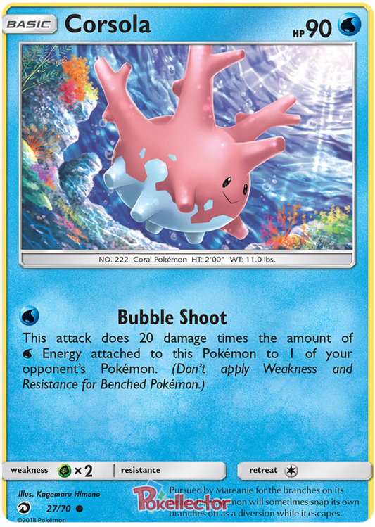 Pokemon Card Dragon Majesty 27/070 027/070 Corsola Common
