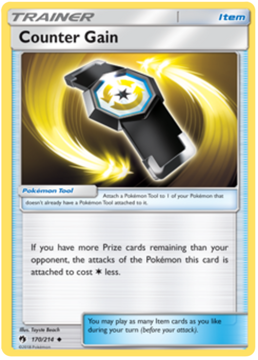 Pokemon Card Lost Thunder 170/214 Counter Gain Item Uncommon *MINT*