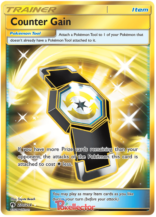 Pokemon Card Lost Thunder 230/214 Counter Gain Item Secret Rare *MINT*